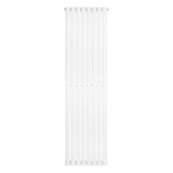 Ovale design radiator in wit, 1 kolom, 1800 mm x 480 mm, met een strakke, moderne uitstraling en gladde afwerking