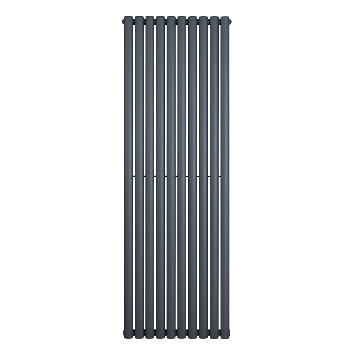 Ovale design radiator in antraciet grijs, 1 kolom, 1800 mm x 600 mm, met een strakke, moderne uitstraling en gladde afwerking