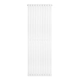 Ovale design radiator in wit, 1 kolom, 1800 mm x 600 mm, met een strakke, moderne uitstraling en gladde, rechte lijnen