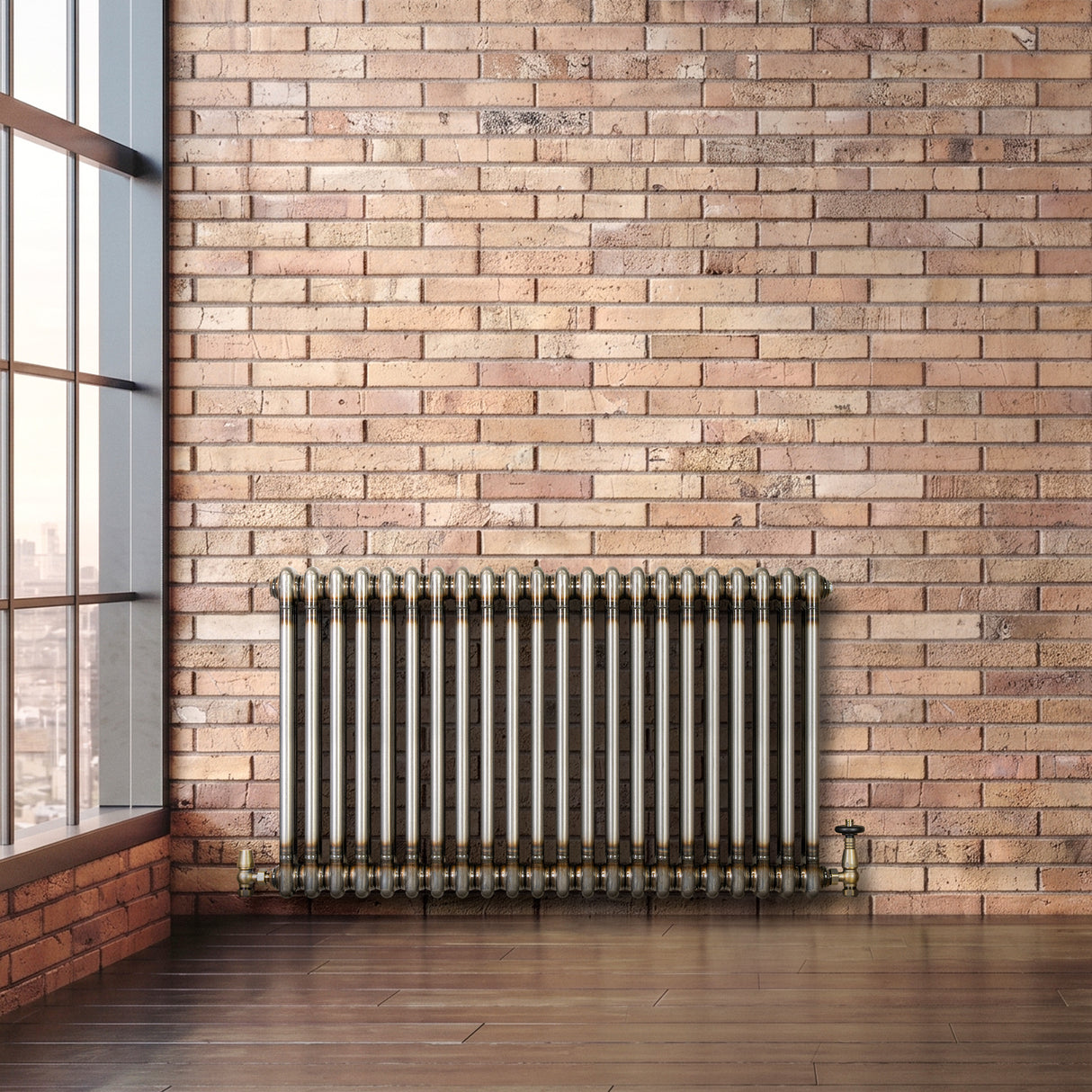 Traditionele Radiator - 2-Kolom - 600 x 1010 mm - Ruw Metaal