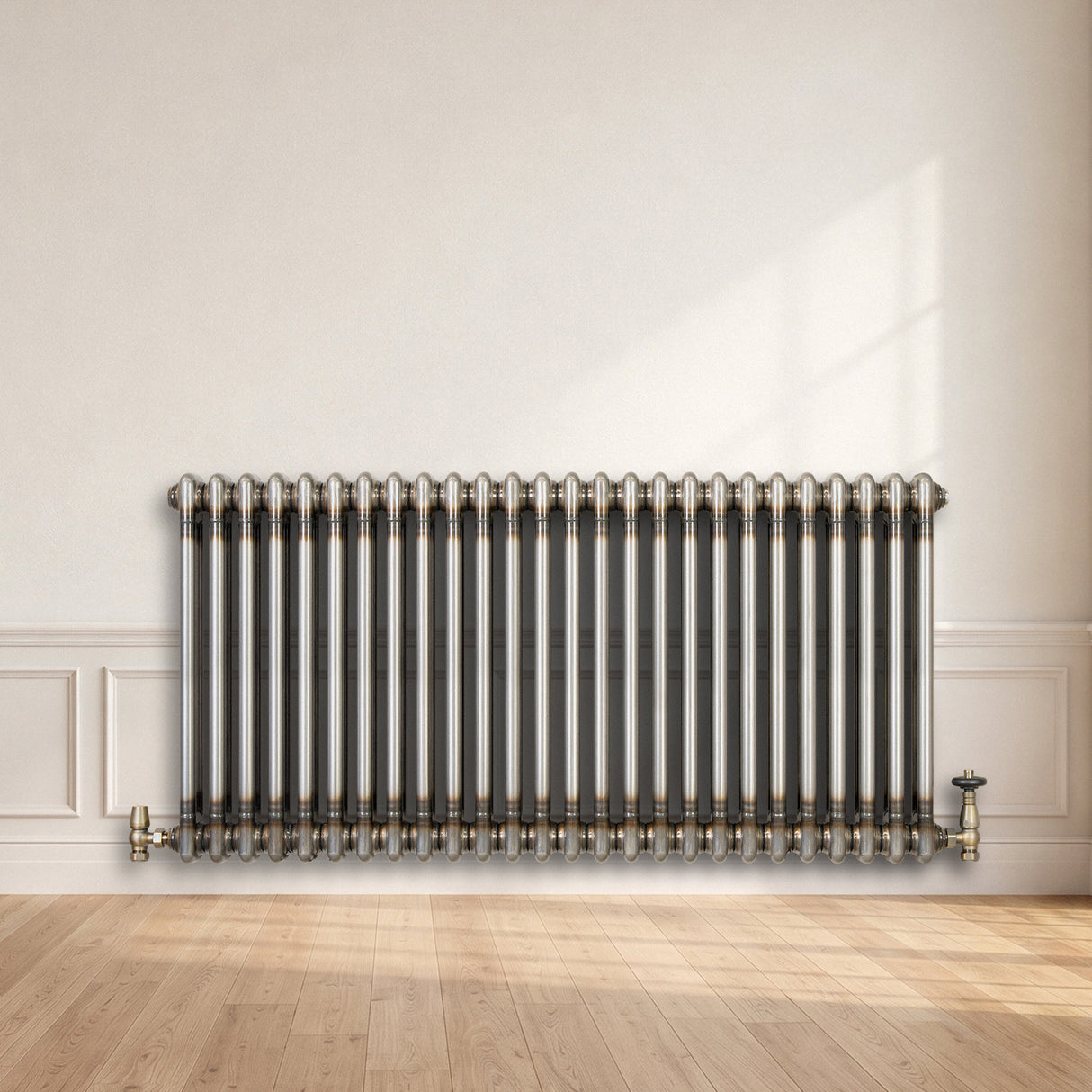 Traditionele Radiator - 2-Kolom - 600 x 1190 mm - Ruw Metaal