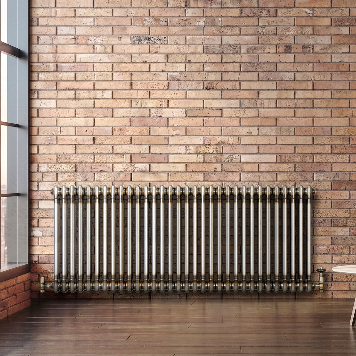 Traditionele Radiator - 2-Kolom - 600 x 1460 mm - Ruw Metaal