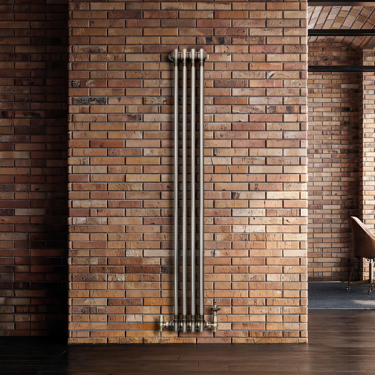 Traditionele Radiator - 2-Kolom - 1500 x 200 mm - Ruw Metaal