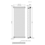 Traditionele Radiator - 2-Kolom - 1500 x 560 mm - Ruw Metaal