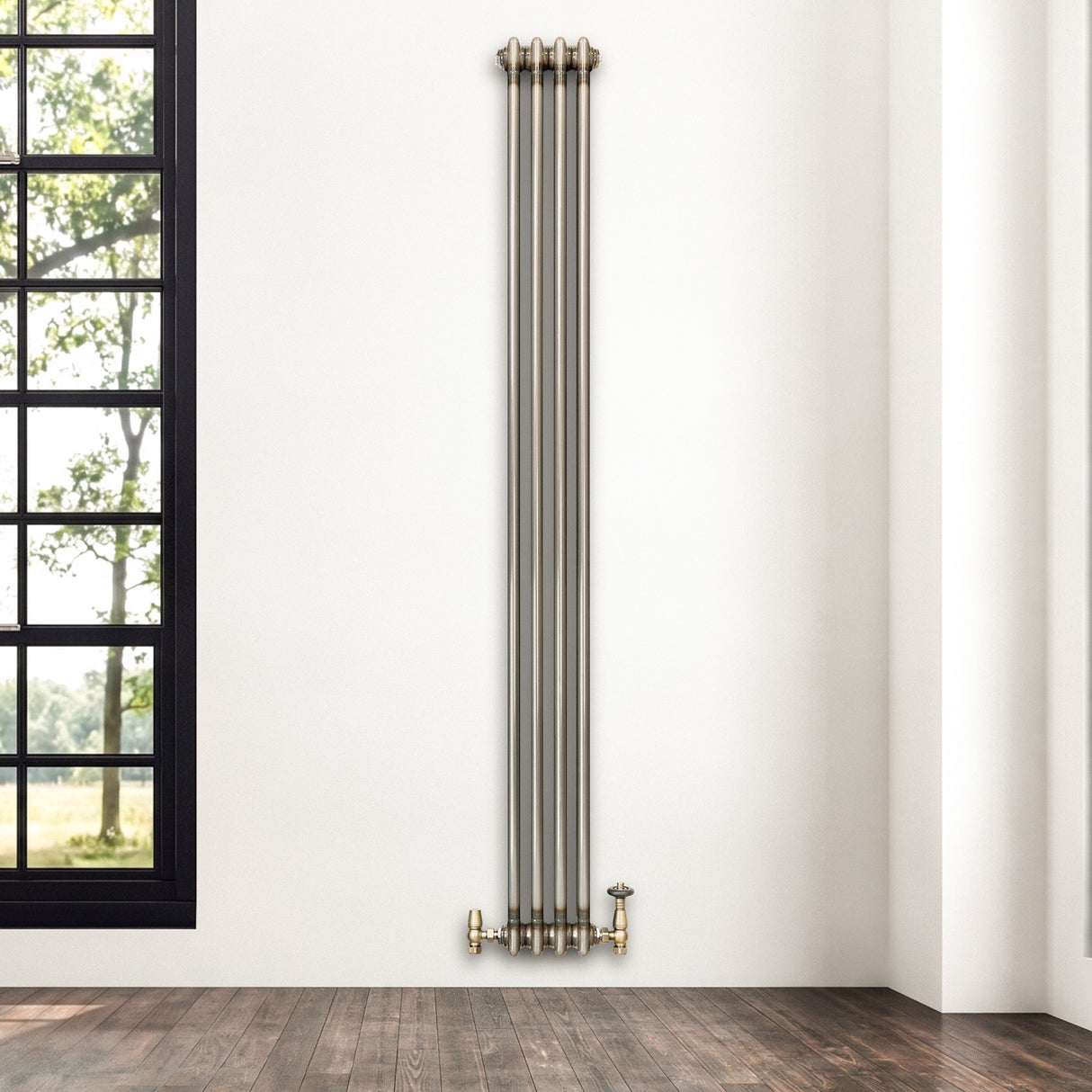 Traditionele Radiator - 2-Kolom - 1800 x 200 mm - Ruw Metaal