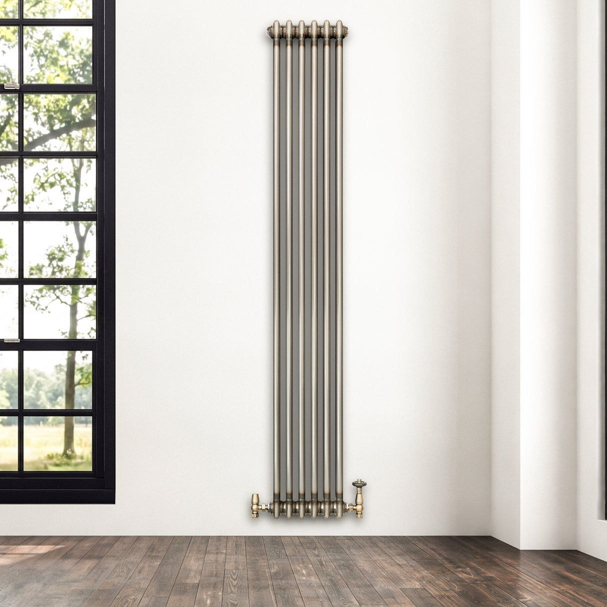 Traditionele Radiator - 2-Kolom - 1800 x 290 mm - Ruw Metaal