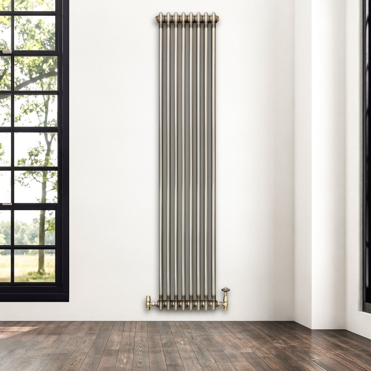 Traditionele Radiator - 2-Kolom - 1800 x 380 mm - Ruw Metaal