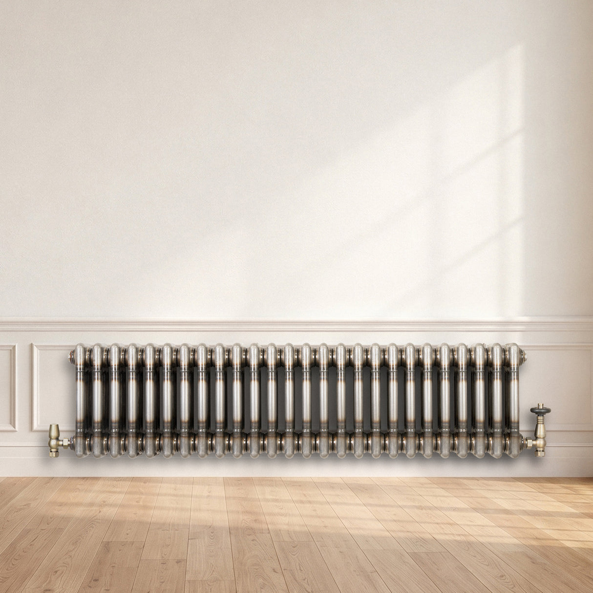 Traditionele Radiator - 3-Kolom - 300 x 1190 mm - Ruw Metaal