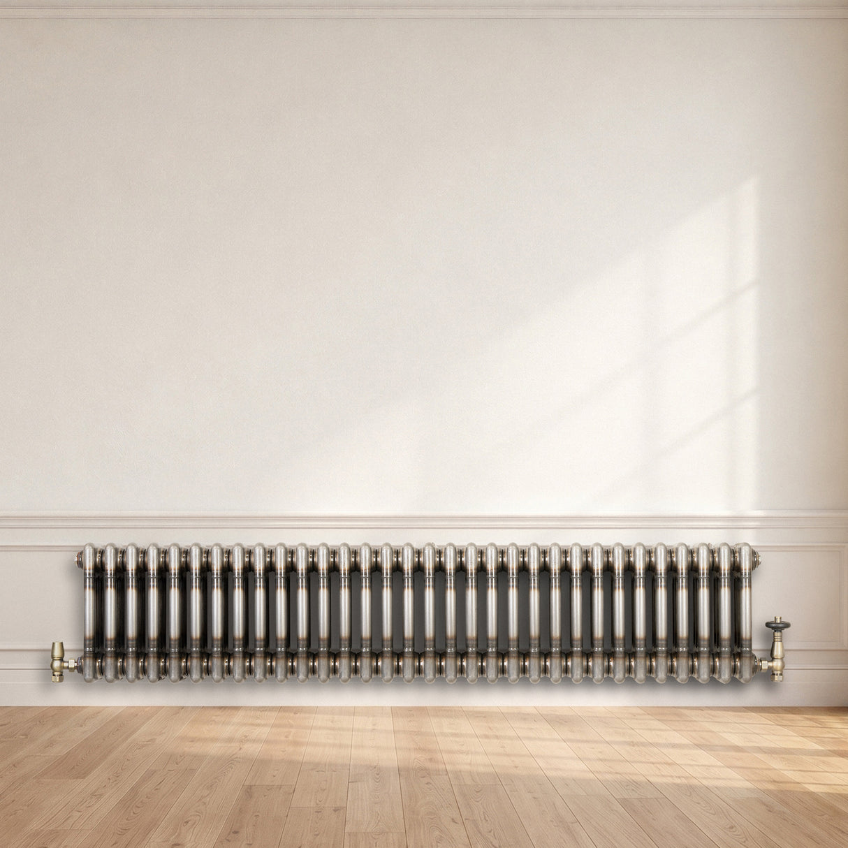 Traditionele Radiator - 3-Kolom - 300 x 1460 mm - Ruw Metaal