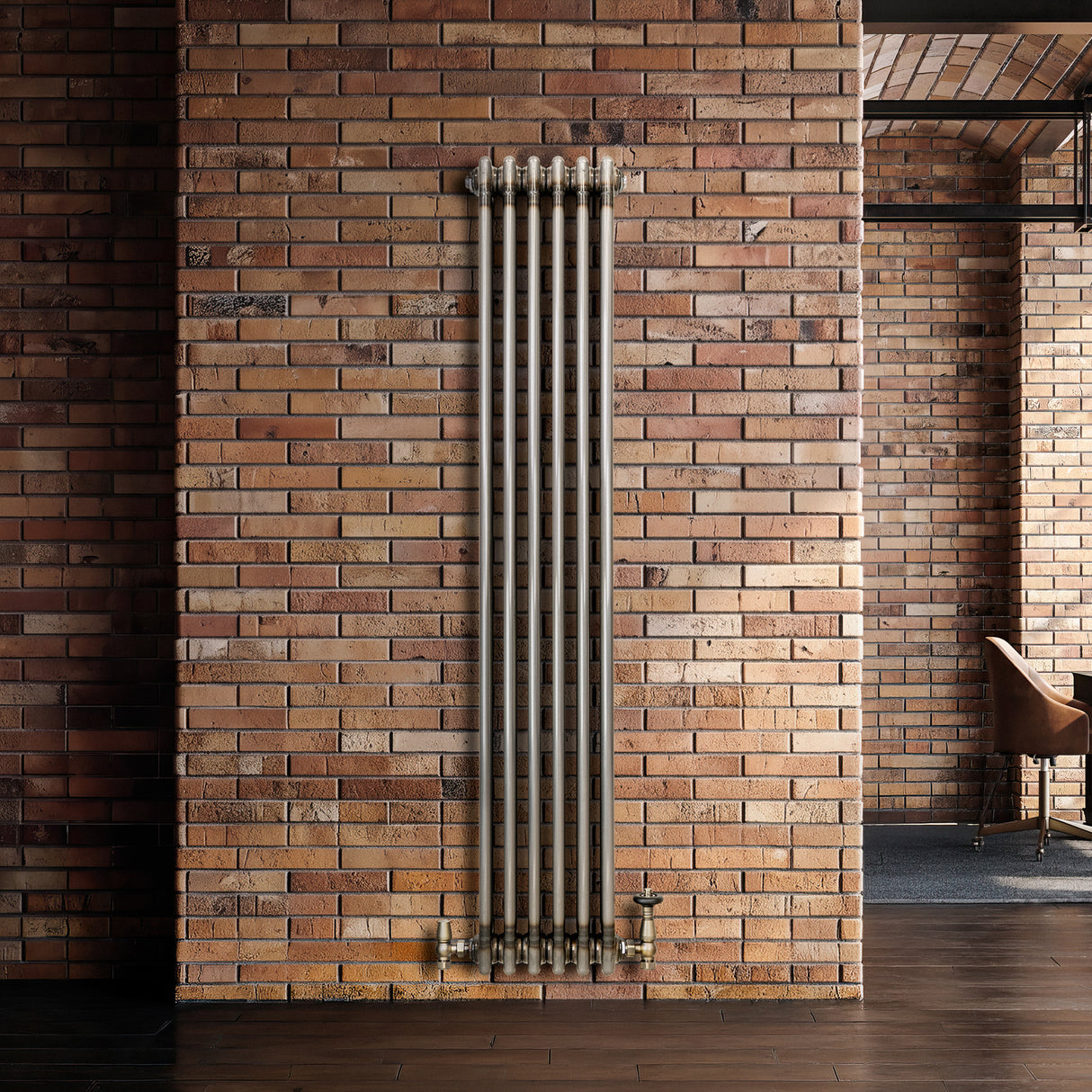 Traditionele Radiator - 3-Kolom - 1500 x 290 mm - Ruw Metaal