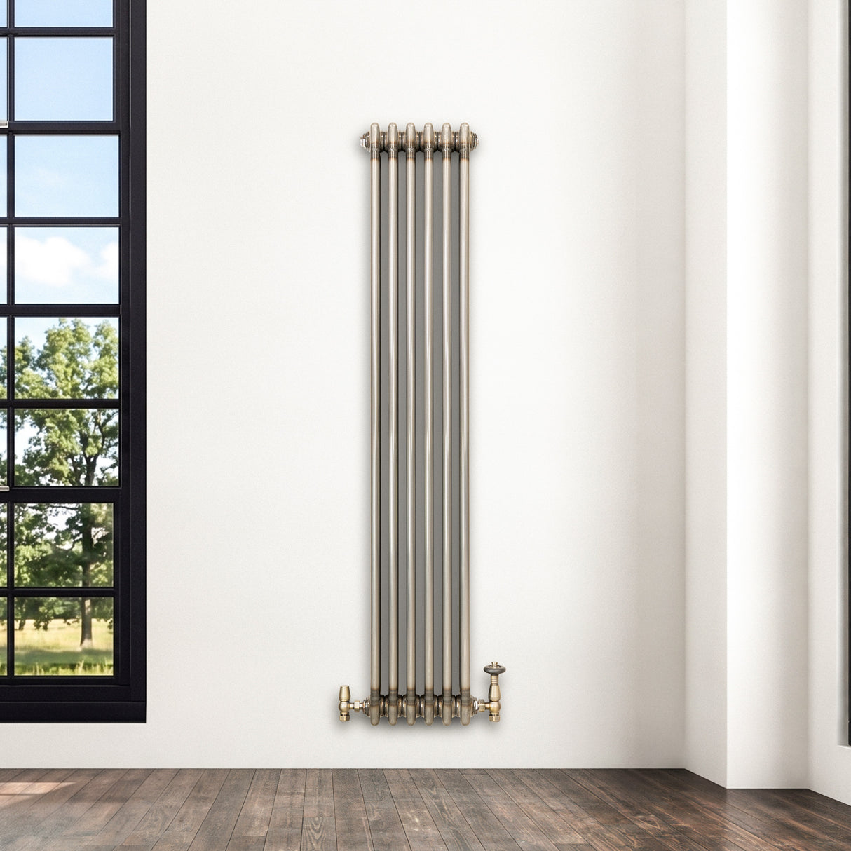 Traditionele Radiator - 3-Kolom - 1500 x 290 mm - Ruw Metaal