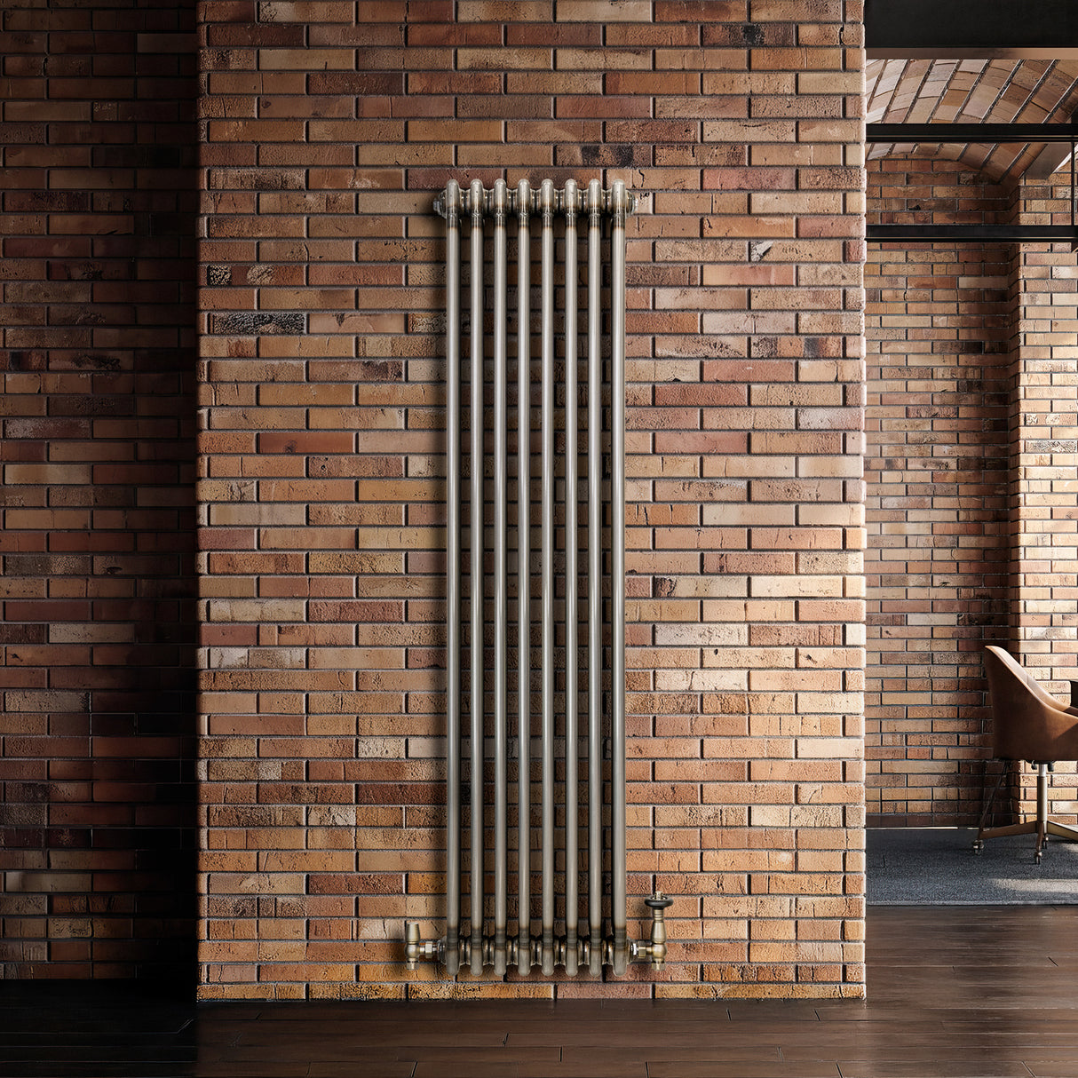 Traditionele Radiator - 3-Kolom - 1500 x 380 mm - Ruw Metaal