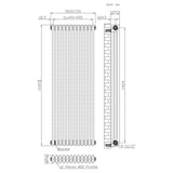 Traditionele Radiator - 3-Kolom - 1500 x 560 mm - Ruw Metaal