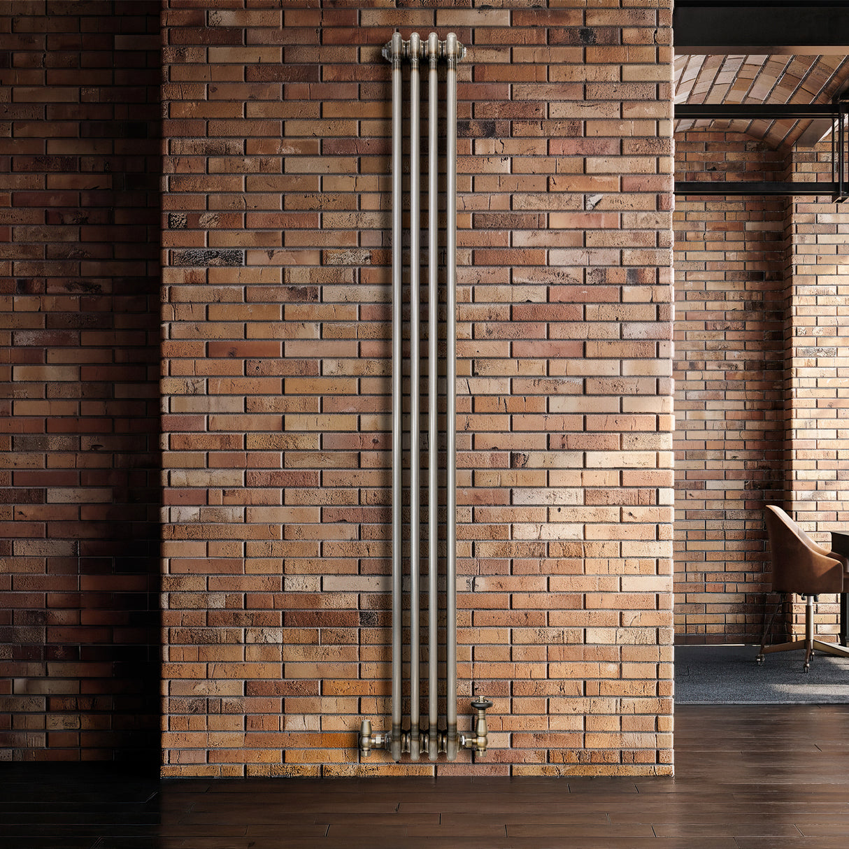 Traditionele Radiator - 3-Kolom - 1800 x 200 mm - Ruw Metaal