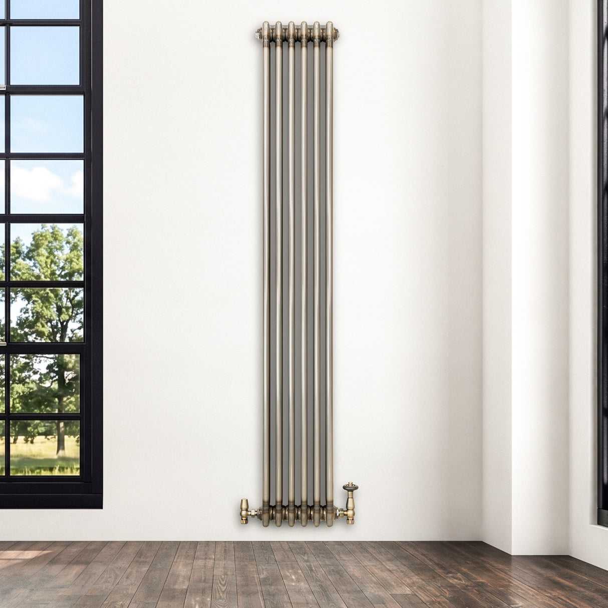 Traditionele Radiator - 3-Kolom - 1800 x 290 mm - Ruw Metaal