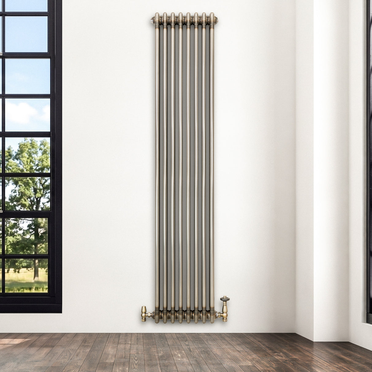 Traditionele Radiator - 3-Kolom - 1800 x 380 mm - Ruw Metaal