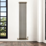 Traditionele Radiator - 3-Kolom - 1800 x 380 mm - Ruw Metaal