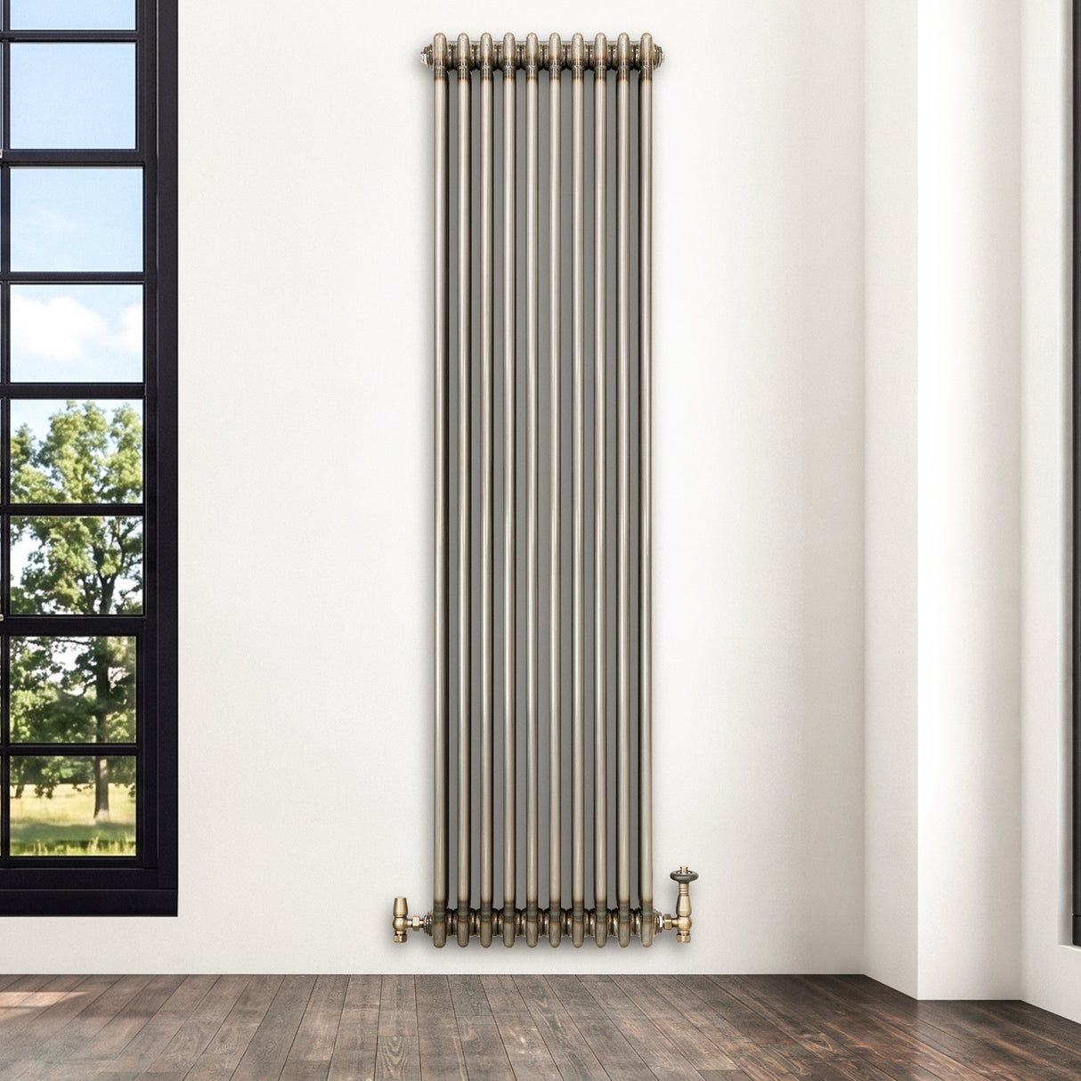 Traditionele Radiator - 3-Kolom - 1800 x 470 mm - Ruw Metaal