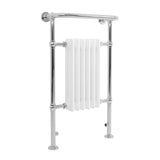 Klassieke Radiator met Verwarmde Handdoekrek - 950 mm x 570 mm - Wit