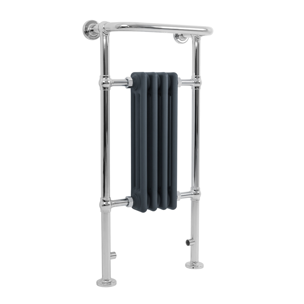 Klassieke Radiator met Verwarmde Handdoekrek - 950 mm x 480 mm - Antraciet Grijs