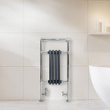 Klassieke Radiator met Verwarmde Handdoekrek - 950 mm x 480 mm - Antraciet Grijs