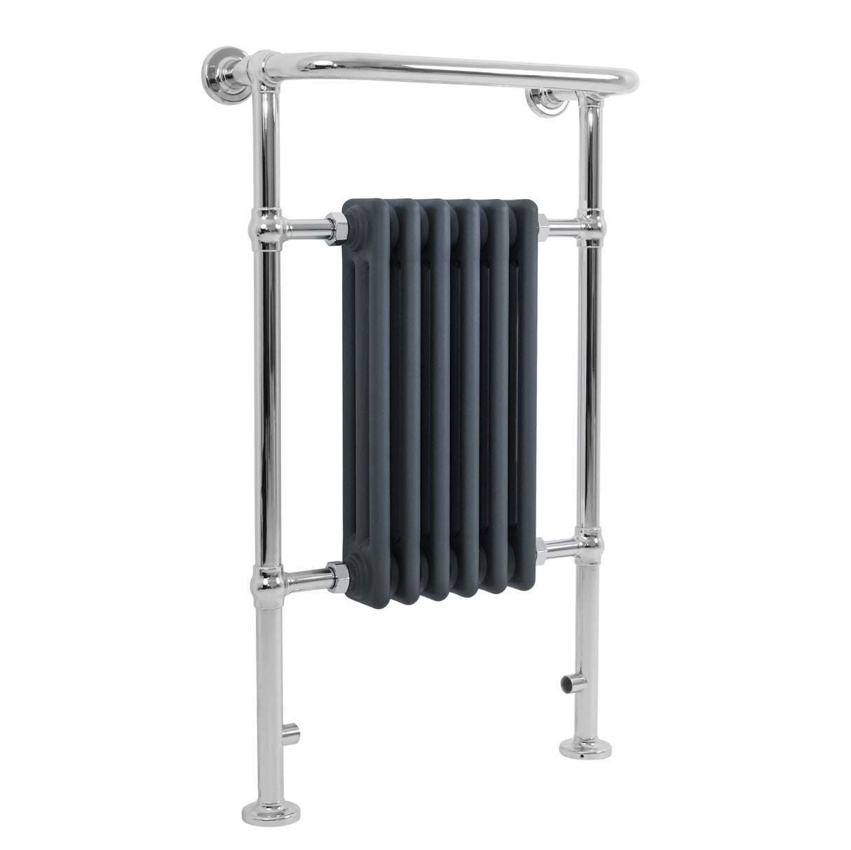 Klassieke Radiator met Verwarmde Handdoekrek - 950 mm x 570 mm - Antraciet Grijs