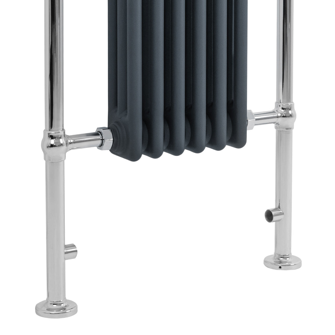Klassieke Radiator met Verwarmde Handdoekrek - 950 mm x 570 mm - Antraciet Grijs