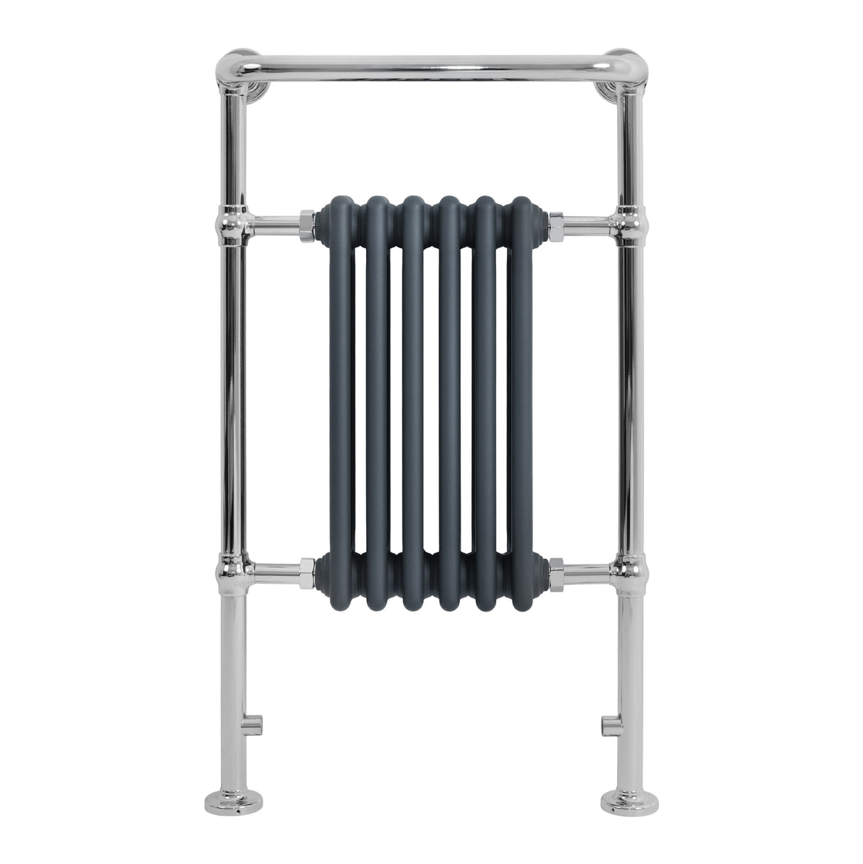 Klassieke Radiator met Verwarmde Handdoekrek - 950 mm x 570 mm - Antraciet Grijs