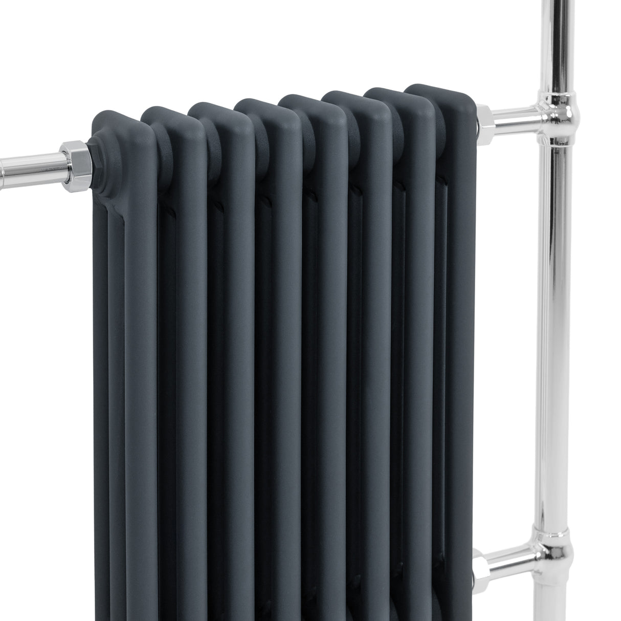 Klassieke Radiator met Verwarmde Handdoekrek - 950 mm x 660 mm - Antraciet Grijs