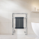 Klassieke Radiator met Verwarmde Handdoekrek - 950 mm x 660 mm - Antraciet Grijs