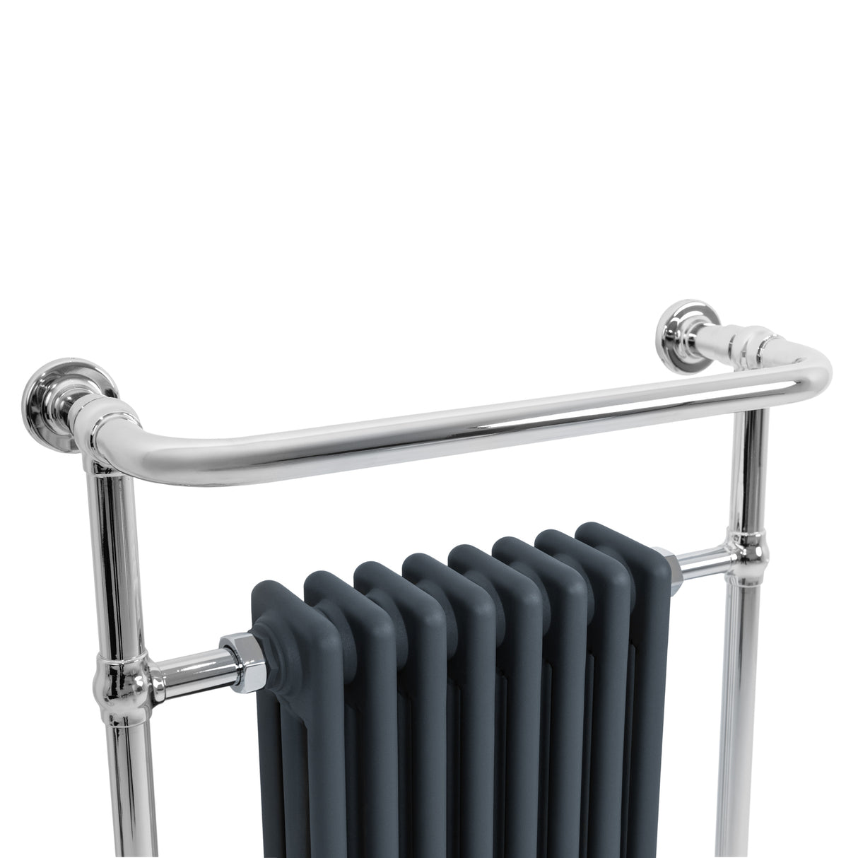 Klassieke Radiator met Verwarmde Handdoekrek - 950 mm x 660 mm - Antraciet Grijs