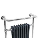 Klassieke Radiator met Verwarmde Handdoekrek - 950 mm x 660 mm - Antraciet Grijs