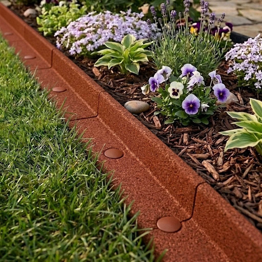 Flexibele Tuinrand 4 x 1,2 m - Terracotta