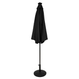 LED Kantelbare Stokparasol 2.7 m met Parasolvoet - Zwart