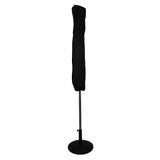 LED Kantelbare Stokparasol 2.7 m met Parasolvoet - Zwart