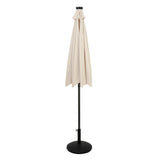 LED Kantelbare Stokparasol 2.7 m met Parasolvoet - Crème