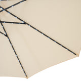 LED Kantelbare Stokparasol 2.7 m met Parasolvoet - Crème