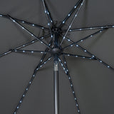LED Kantelbare Stokparasol 2.7 m met Parasolvoet - Grijs