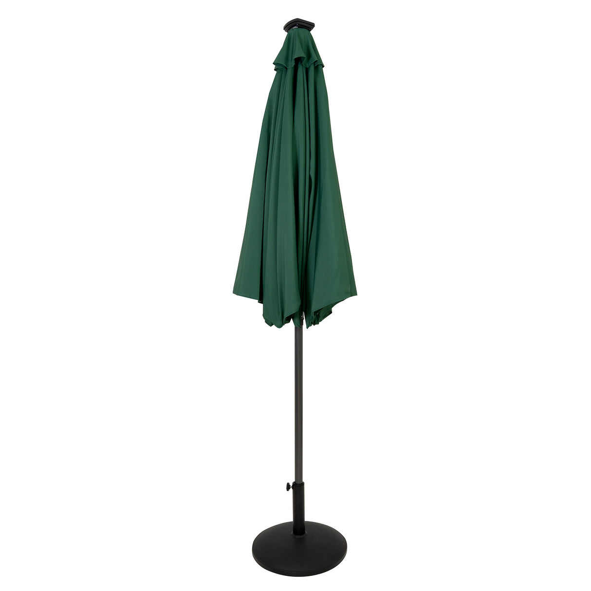 LED Kantelbare Stokparasol 2.7 m met Parasolvoet - Groen