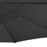 Zweefparasol 3 m met Vierkante Parasolvoet - Grijs