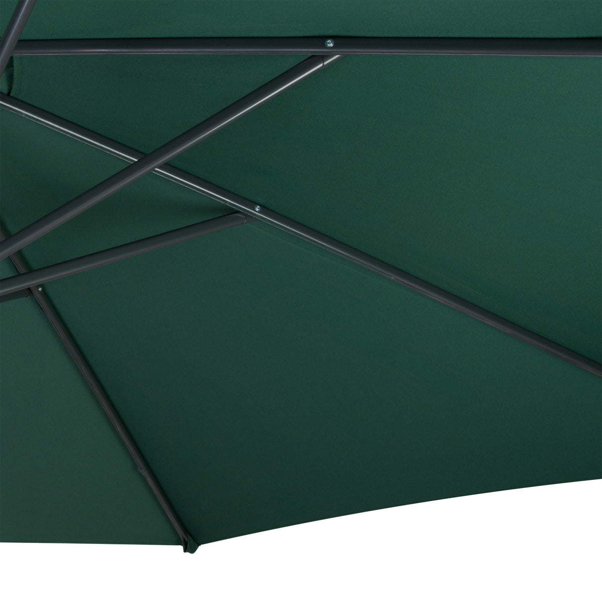 Zweefparasol 3 m met Vierkante Parasolvoet - Groen