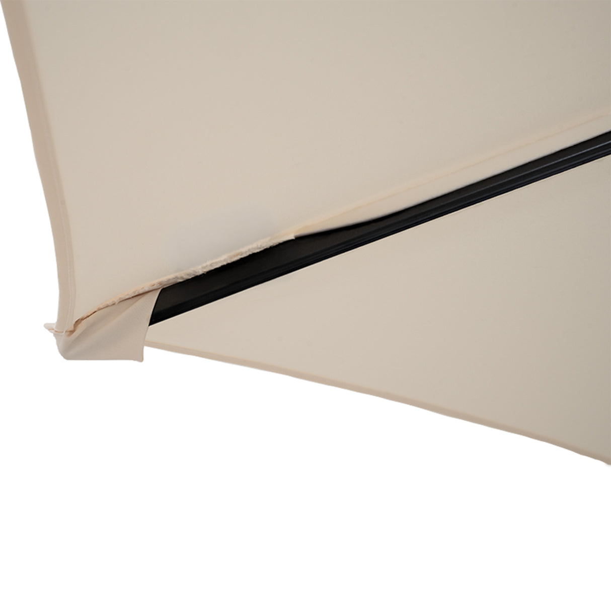 Zweefparasol 3 m met Halfrond 2-Delige Parasolvoet - Crème