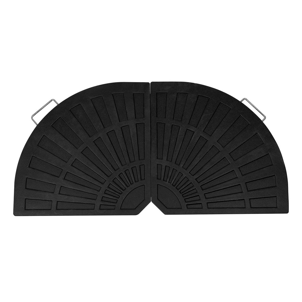 Zweefparasol 3 m met Halfrond 2-Delige Parasolvoet - Grijs