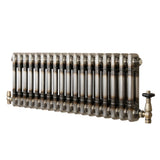 Traditionele Radiator & Kraan - 2-Kolom - 300 x 830 mm - Ruw Metaal