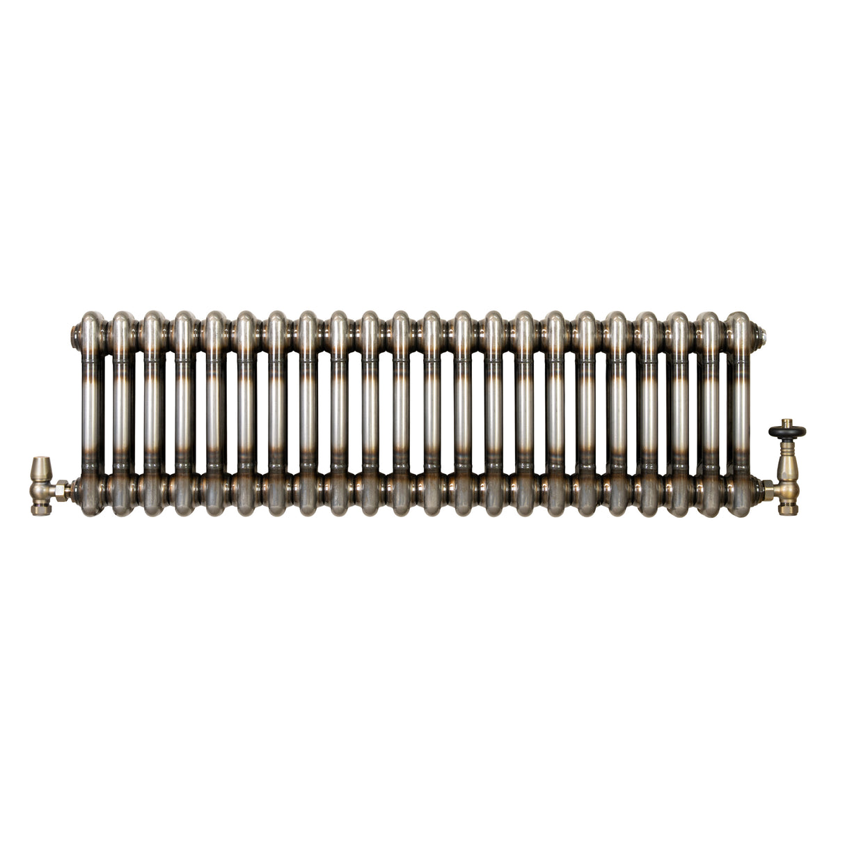 Traditionele Radiator & Kraan - 2-Kolom - 300 x 1010 mm - Ruw Metaal