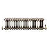 Traditionele Radiator & Kraan - 2-Kolom - 300 x 1010 mm - Ruw Metaal