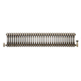 Traditionele Radiator & Kraan - 2-Kolom - 300 x 1460 mm - Ruw Metaal