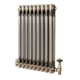 Traditionele Radiator & Kraan - 2-Kolom - 600 x 425 mm - Ruw Metaal
