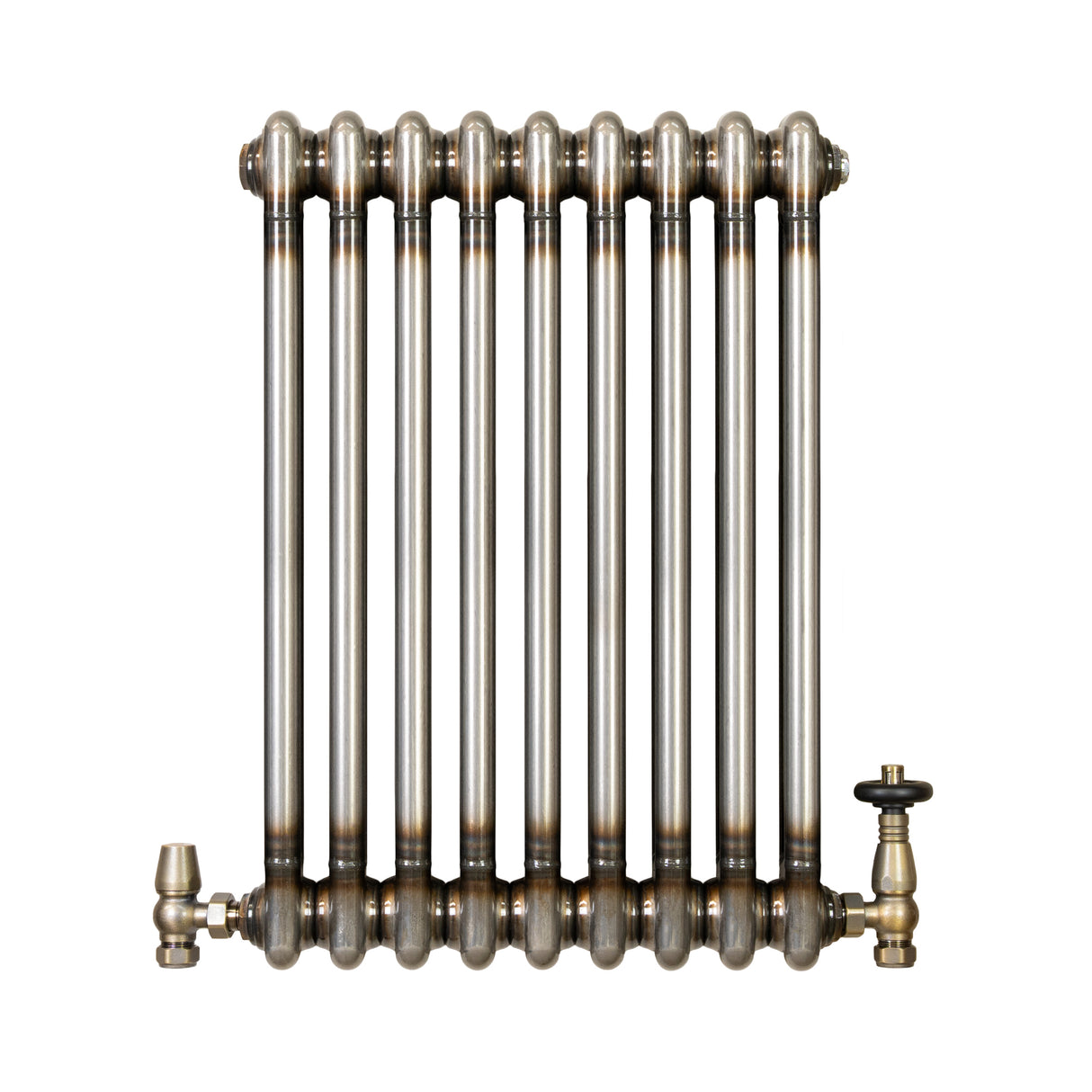 Traditionele Radiator & Kraan - 2-Kolom - 600 x 425 mm - Ruw Metaal