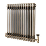 Traditionele Radiator & Kraan - 2-Kolom - 600 x 605 mm - Ruw Metaal